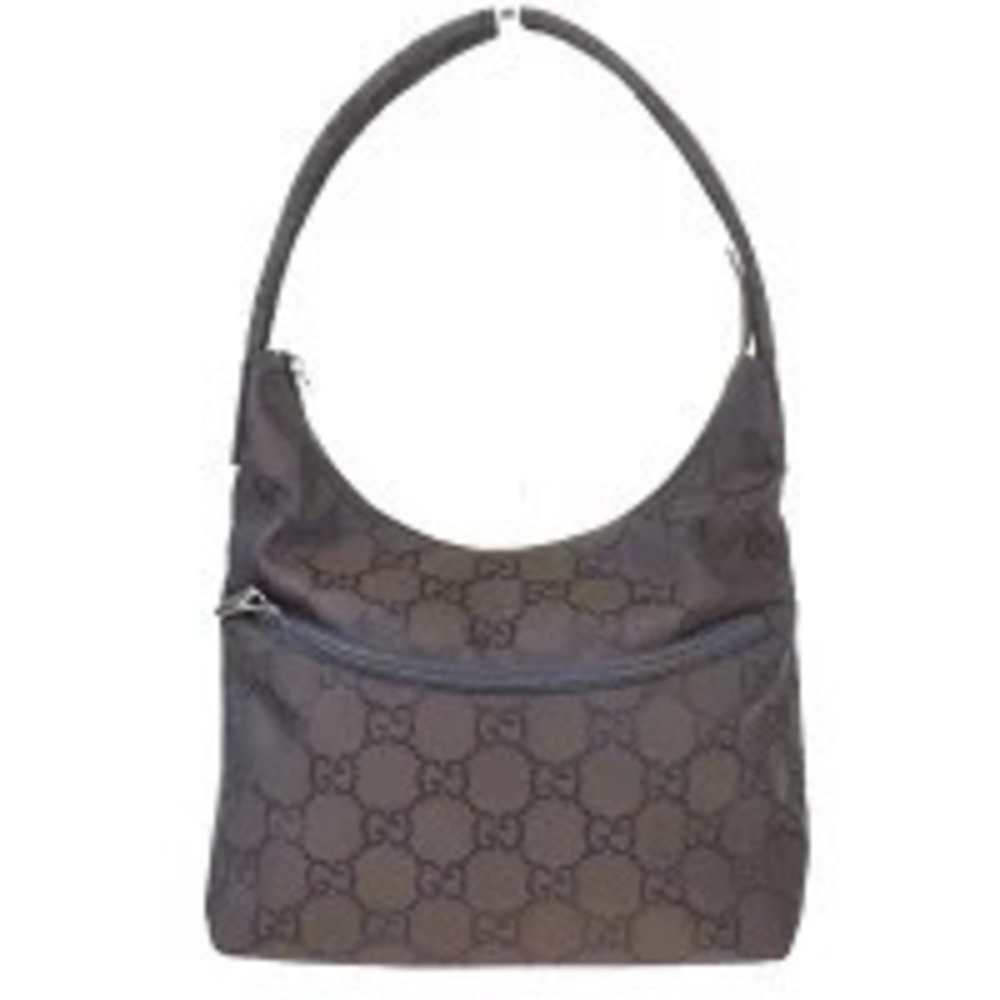 Gucci GG Canvas Hobo Shoulder Bag Brown